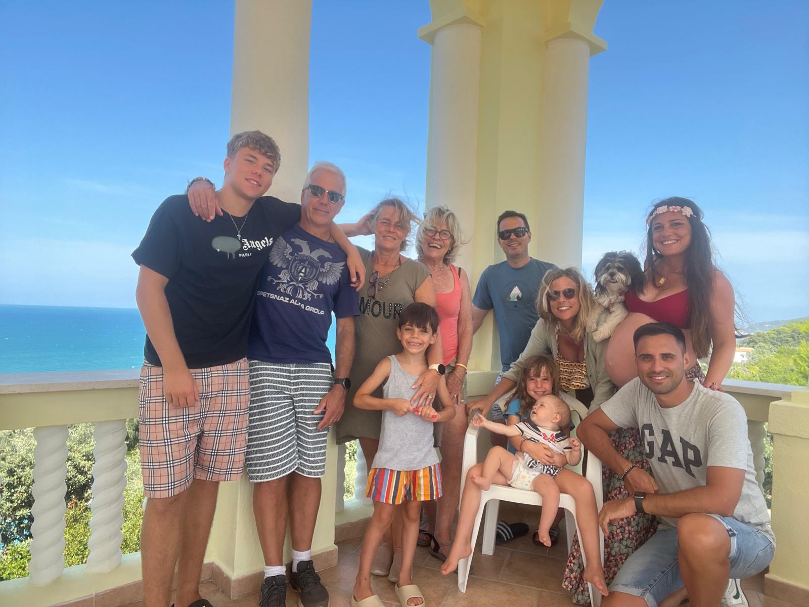 Federico in vacanza con la famiglia